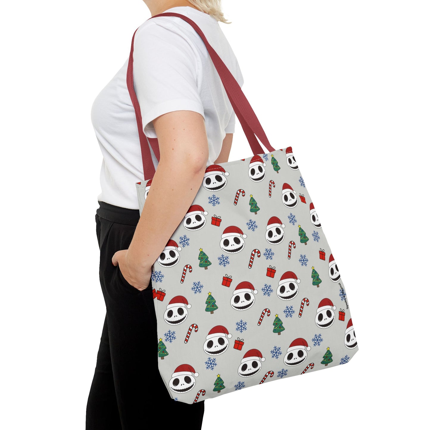 NBC Pattern Tote Bag, Cute Holiday Gift, Reusable Shopping Tote, Christmas Bag