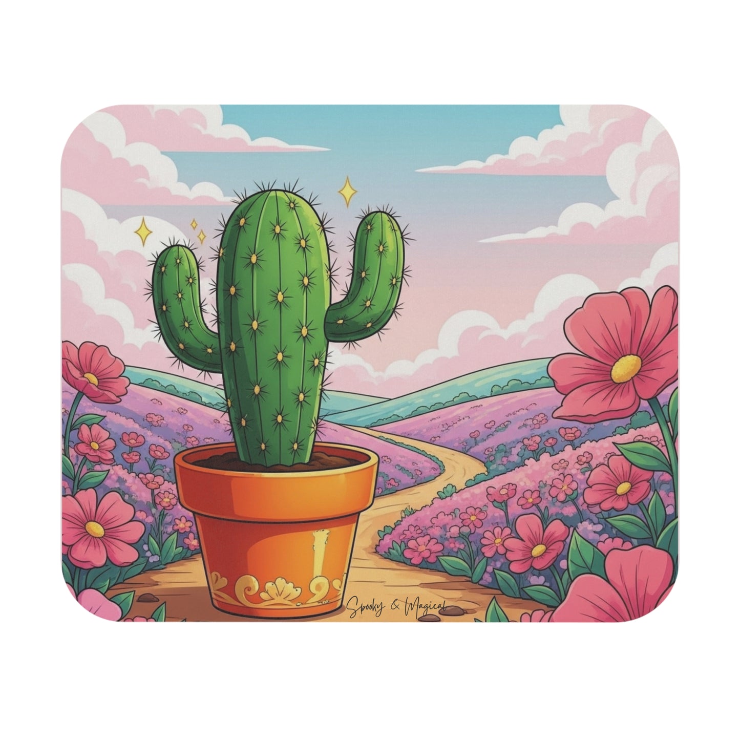 Kawaii Cactus Mouse Pad