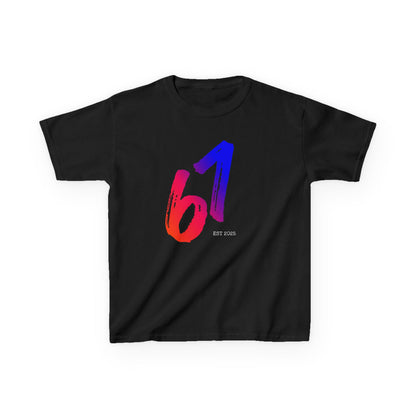 67 Brushstroke Number Kids Tee | Red Blue Gradient