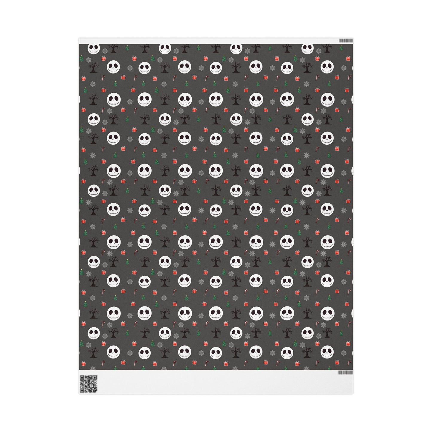 Spooky Grey NBC Wrapping Paper, Holiday Gift Wrap, Christmas Wrap, Celebration Paper, Eco-Friendly Gift Wrap