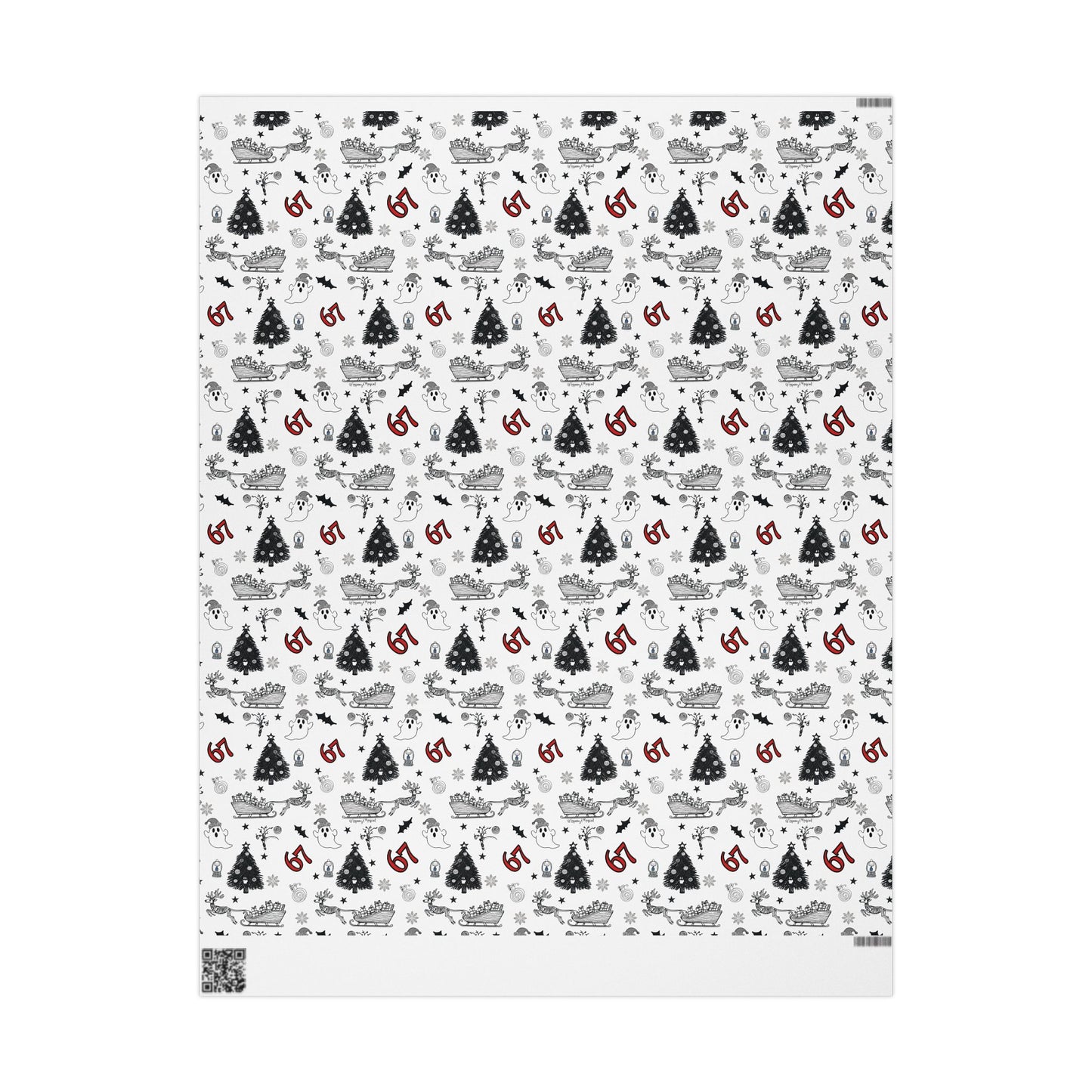 67 Christmas Ghostly fun wrapping papper, Holiday Pattern Face Towel | Ghosts
