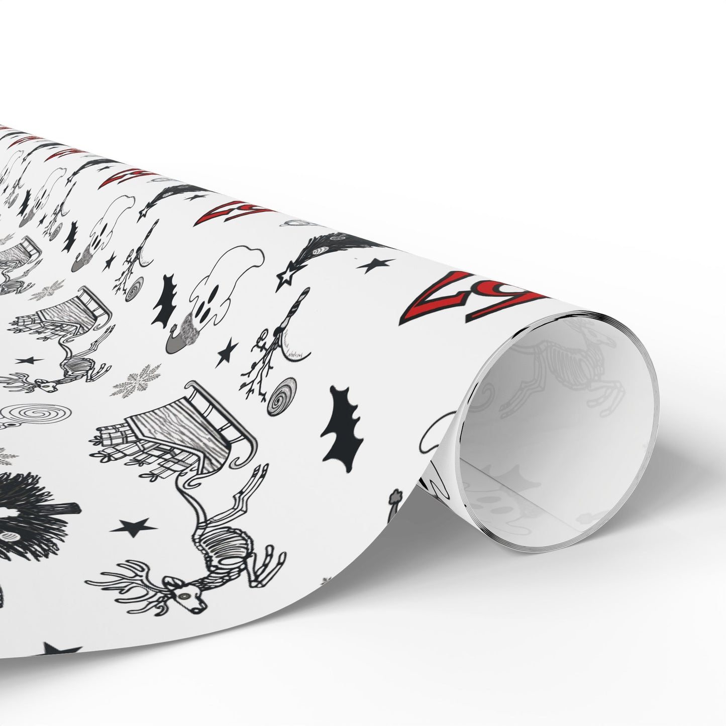 67 Christmas Ghostly fun wrapping papper, Holiday Pattern Face Towel | Ghosts