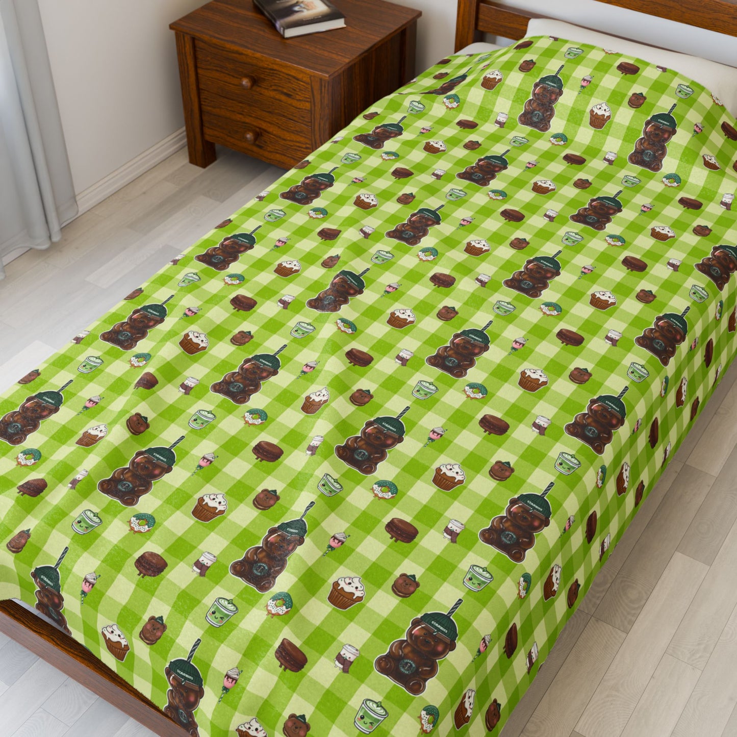 Bearista Starbies Blanket | Velveteen Plush Blanket