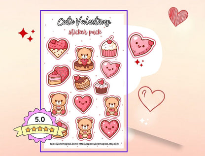 Cute Valentine Sticker Pack