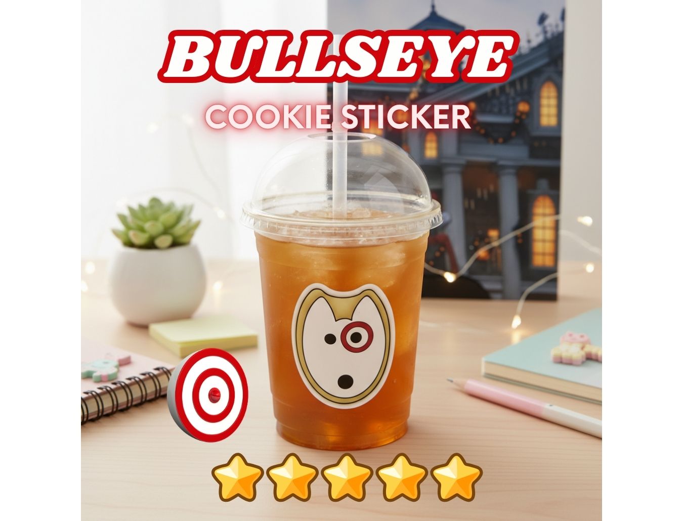 Bullseye Dog Vinyl Sticker
