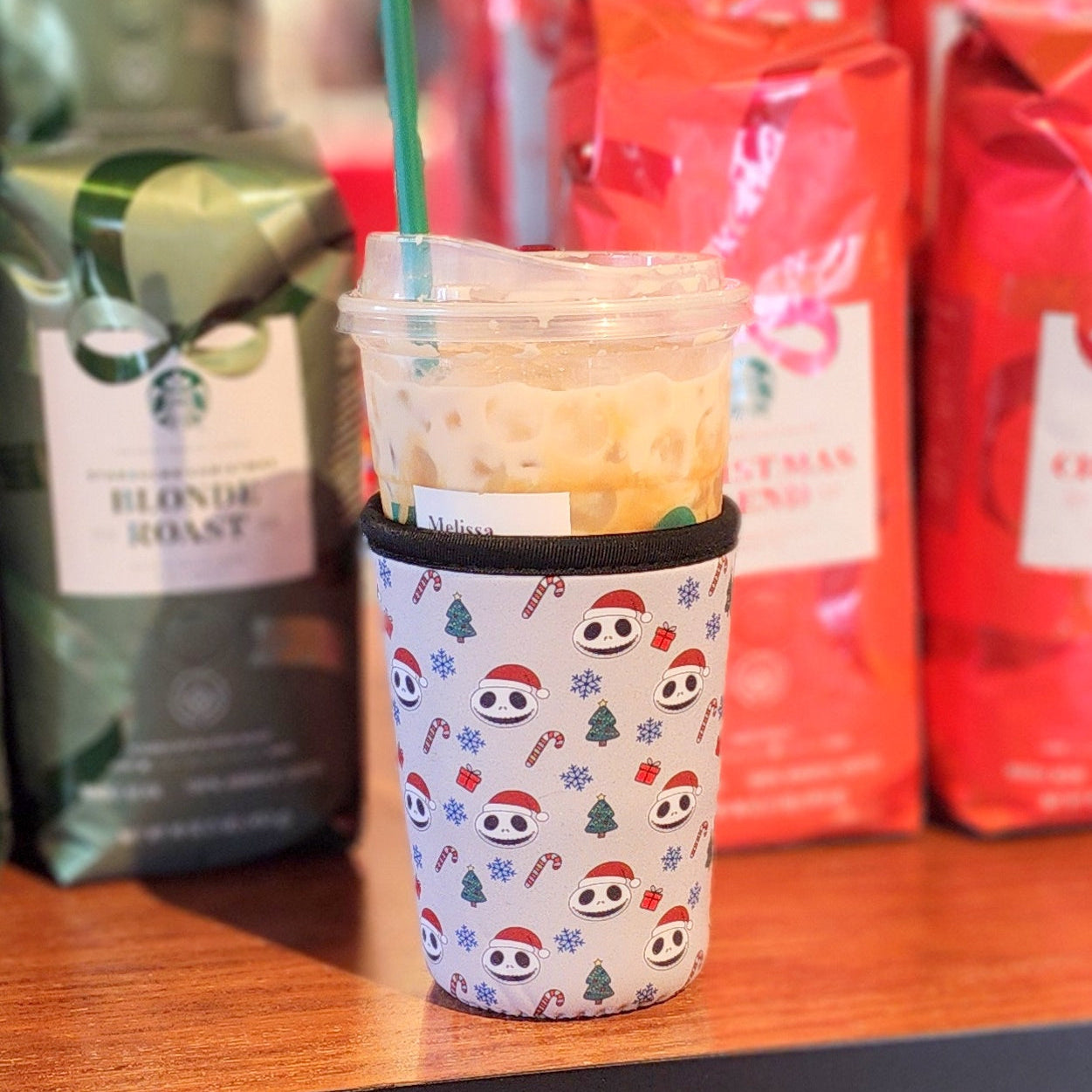 NBC Christmas Holiday, Iced or hot drink sleeve