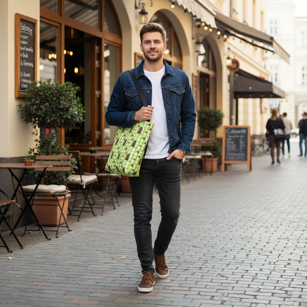 Bearista Starbies Tote Bag | Coffee Lover Aesthetic | Cute Café Treats Reusable Bag