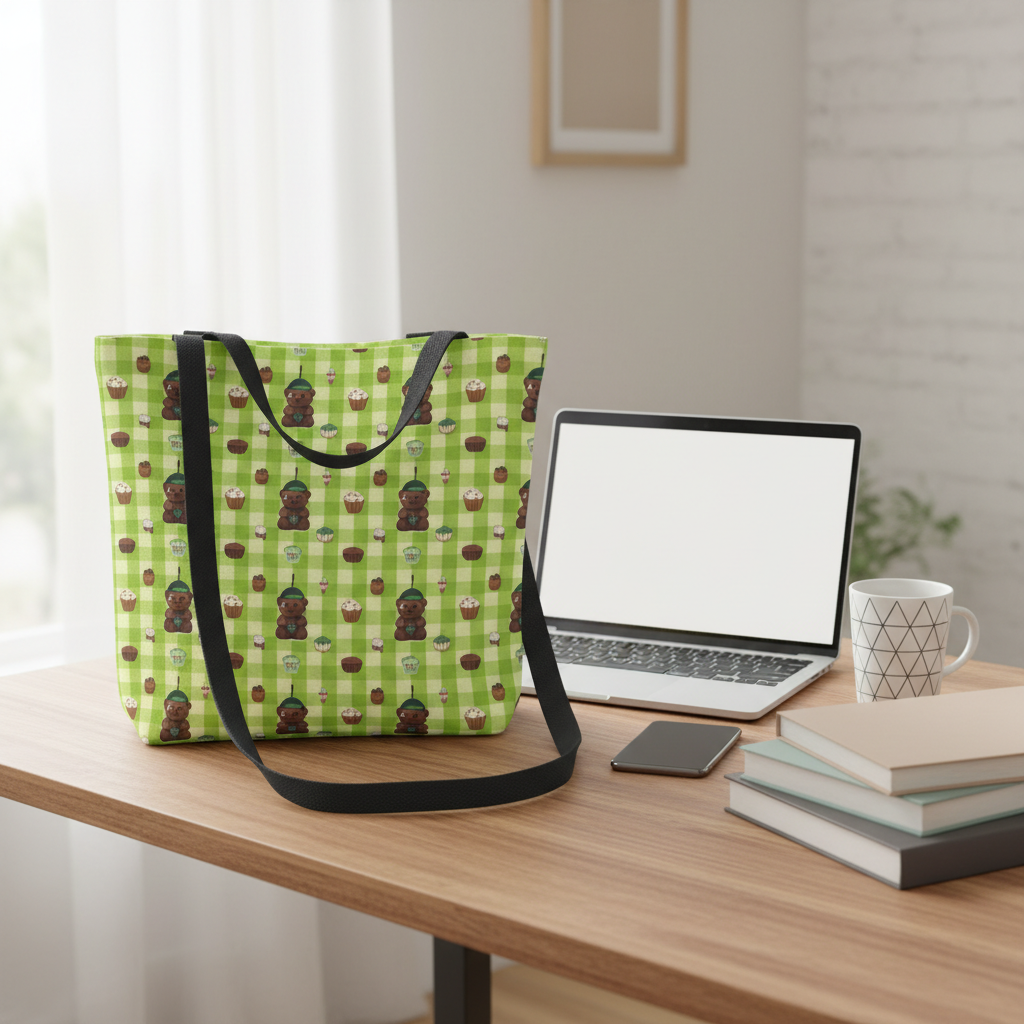 Bearista Starbies Tote Bag | Coffee Lover Aesthetic | Cute Café Treats Reusable Bag