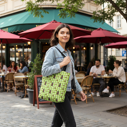 Bearista Starbies Tote Bag | Coffee Lover Aesthetic | Cute Café Treats Reusable Bag