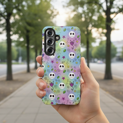 Pastel Doodle Skull Phone Case for Samsung & iPhone