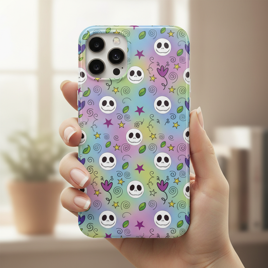 Pastel Doodle Skull Phone Case for Samsung & iPhone