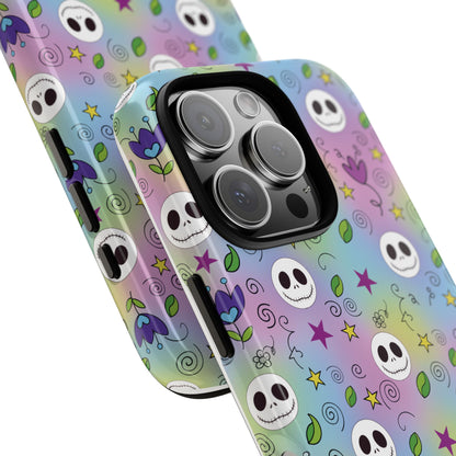 Pastel Doodle Skull Phone Case for Samsung & iPhone