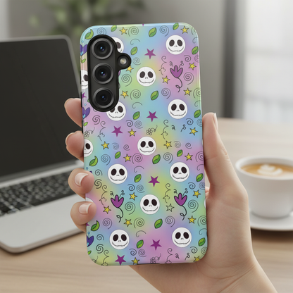 Pastel Doodle Skull Phone Case for Samsung & iPhone