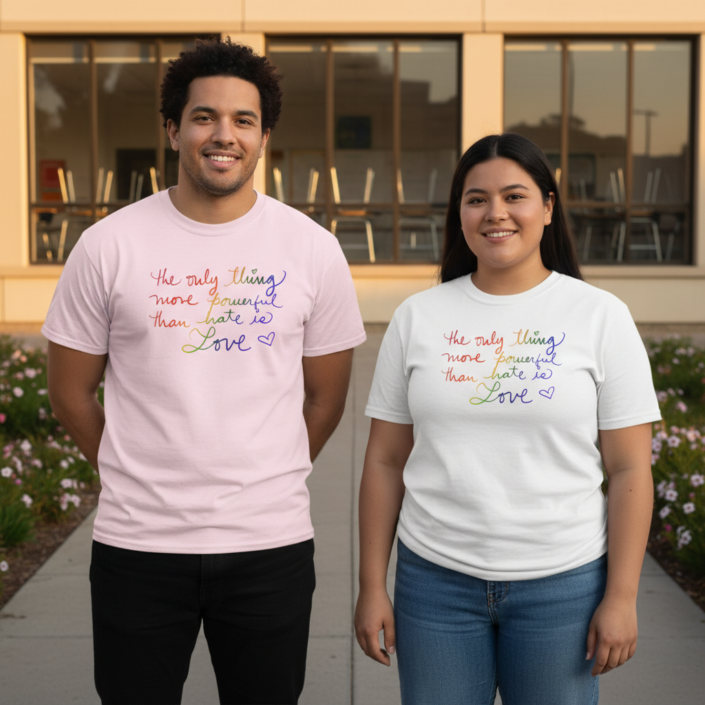 Handwritten Love is More Powerful Than Hate Shirt