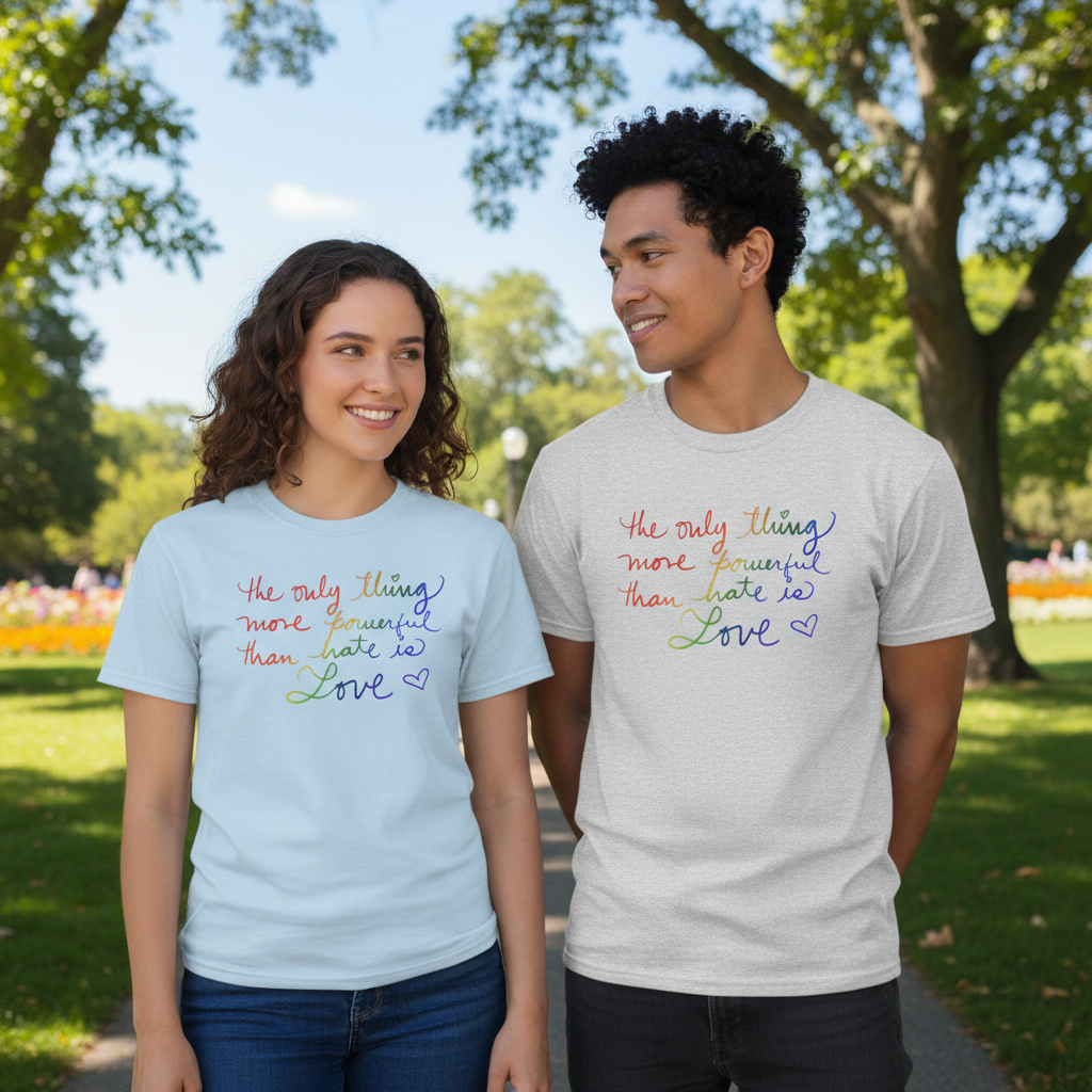 Handwritten Love is More Powerful Than Hate Shirt