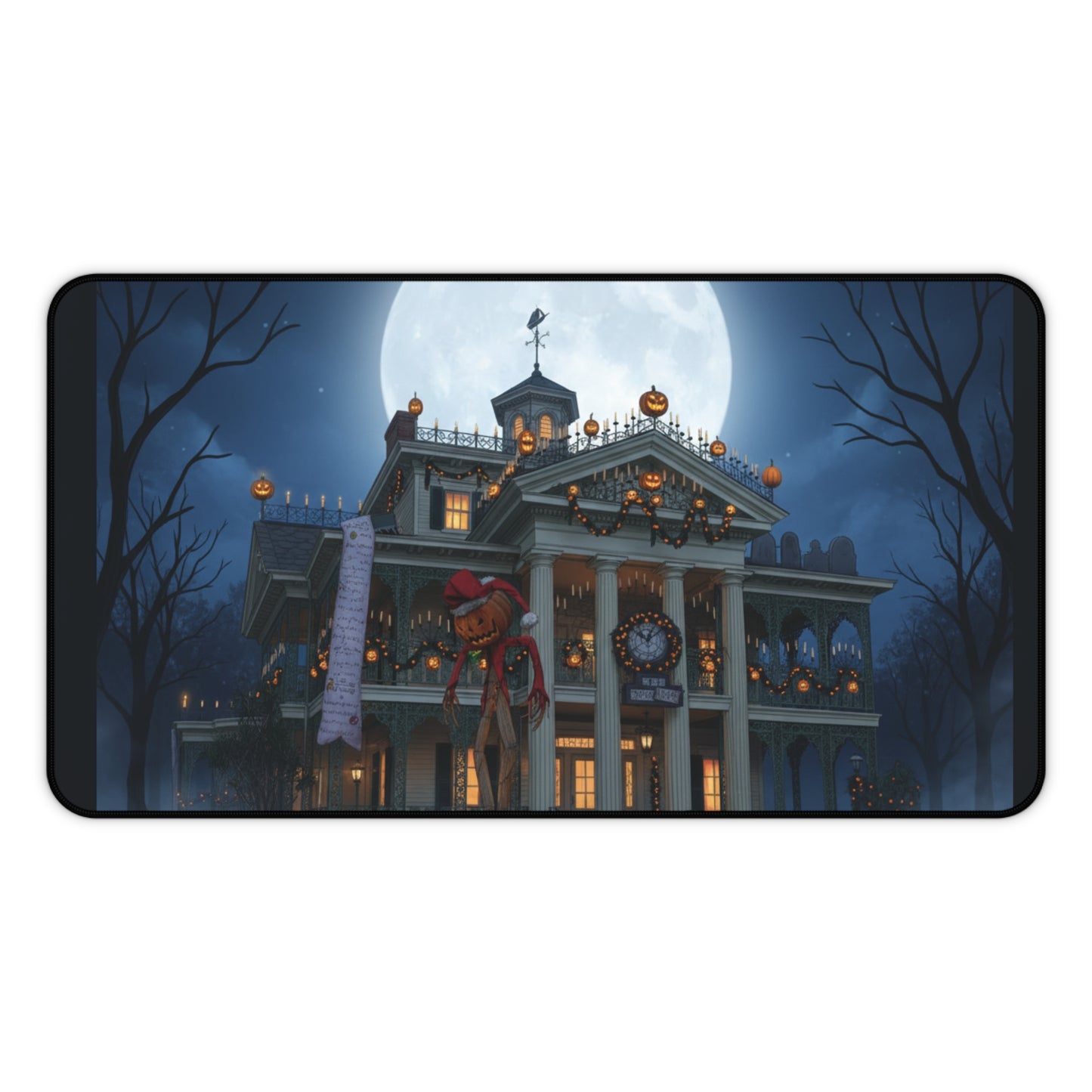 Spooky Halloween Desk Mat - Perfect for Home Office, Trick or Treat Decor, Gothic Style, Nightmare Before Christmas Gift