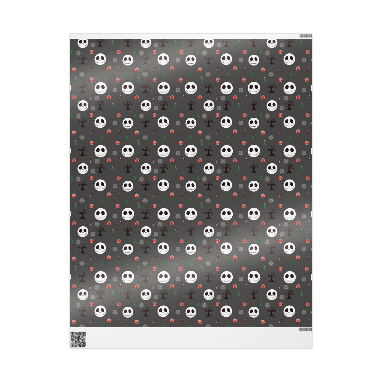 Spooky Grey NBC Wrapping Paper, Holiday Gift Wrap, Christmas Wrap, Celebration Paper, Eco-Friendly Gift Wrap