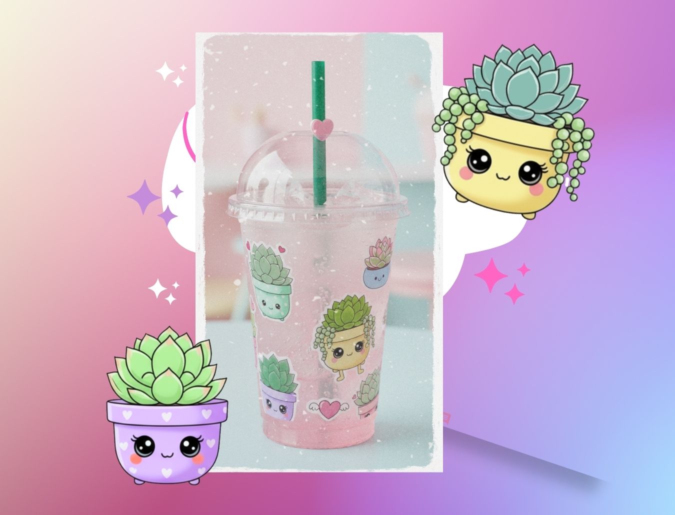 Kawaii Succulent Sticker Pack