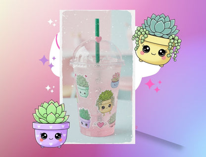 Kawaii Succulent Sticker Pack