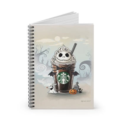 Jack Skellington Coffee Notebook — Ruled Spiral Journal