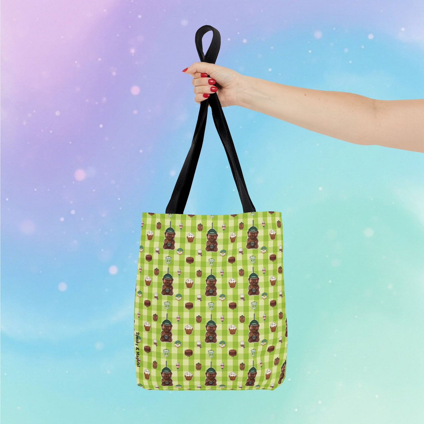 Bearista Starbies Tote Bag | Coffee Lover Aesthetic | Cute Café Treats Reusable Bag