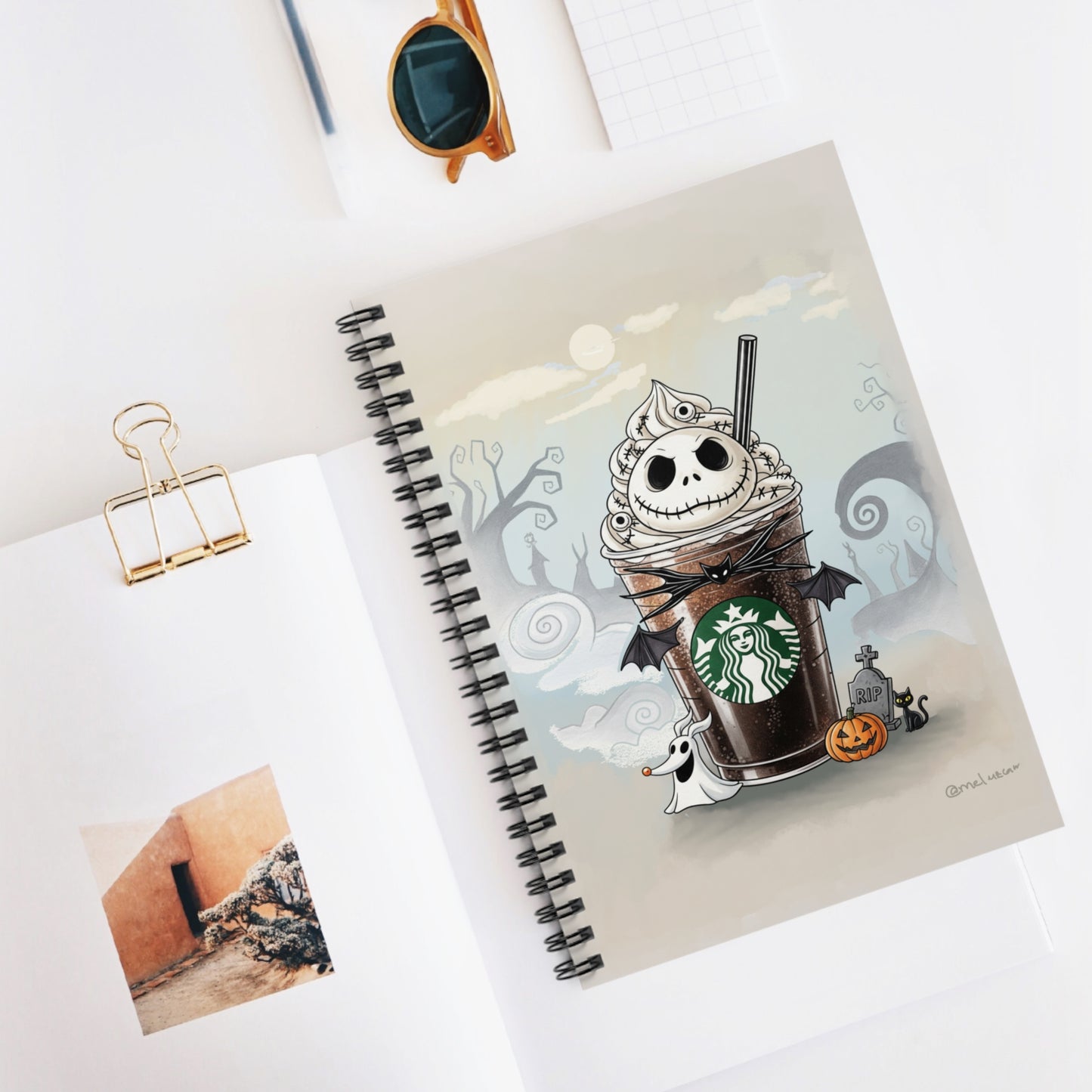 Jack Skellington Coffee Notebook — Ruled Spiral Journal