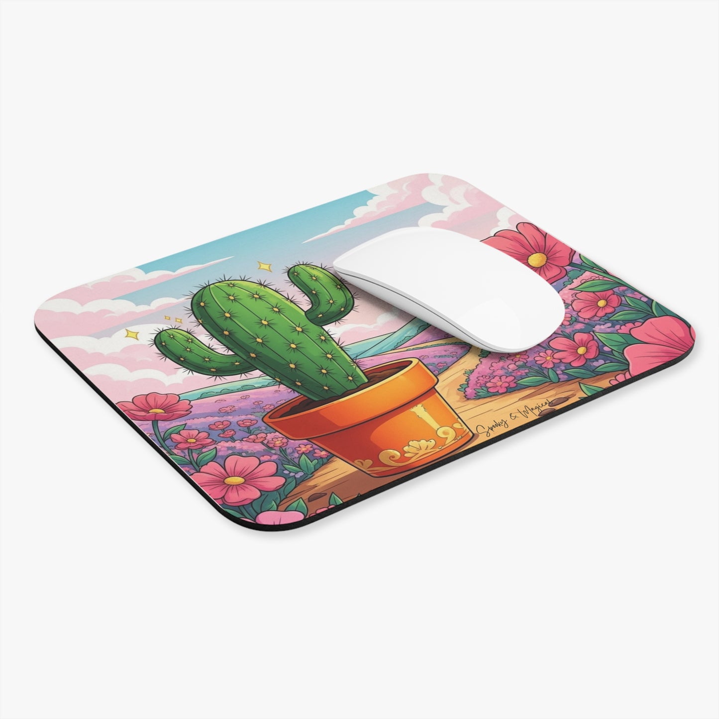 Kawaii Cactus Mouse Pad