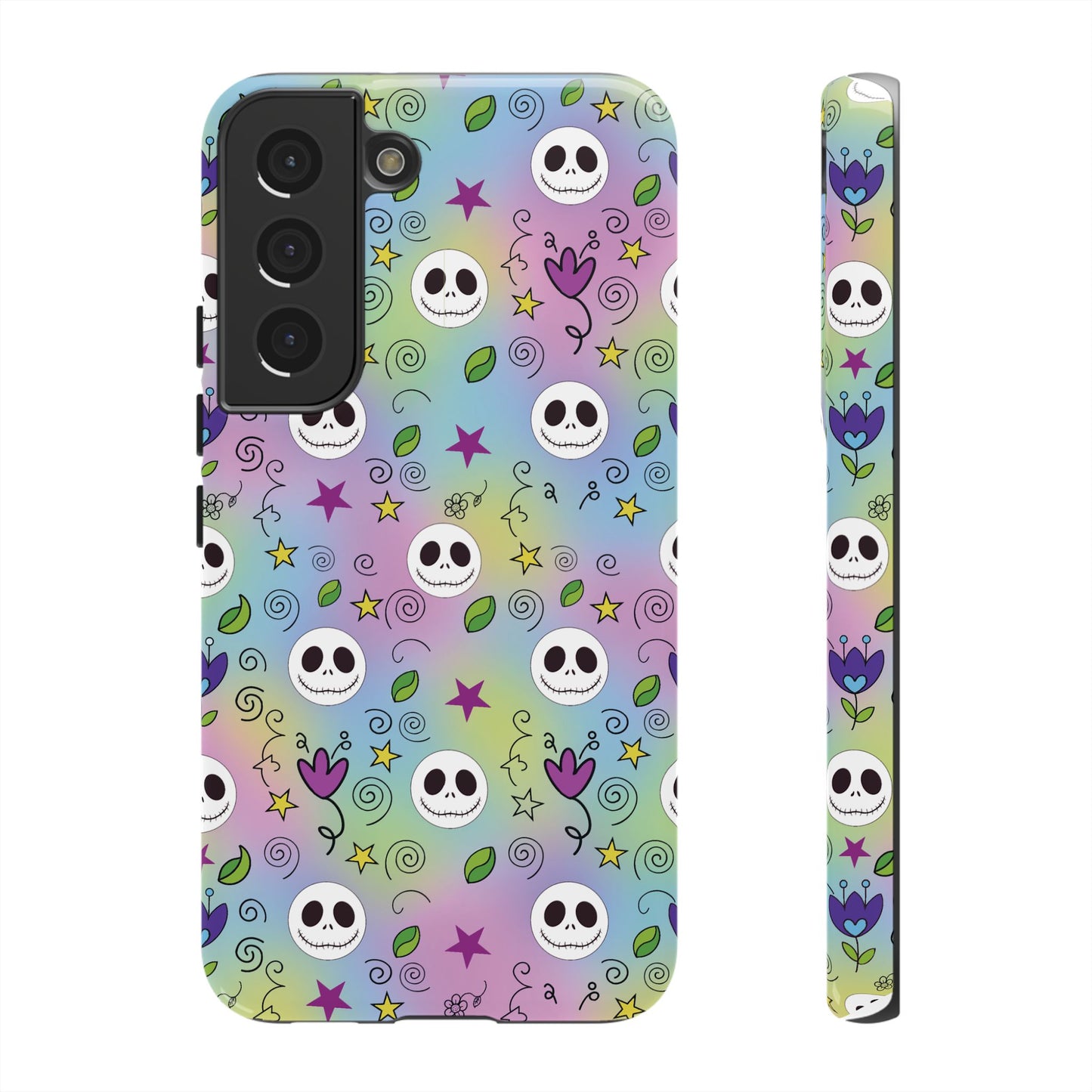 Pastel Doodle Skull Phone Case for Samsung & iPhone