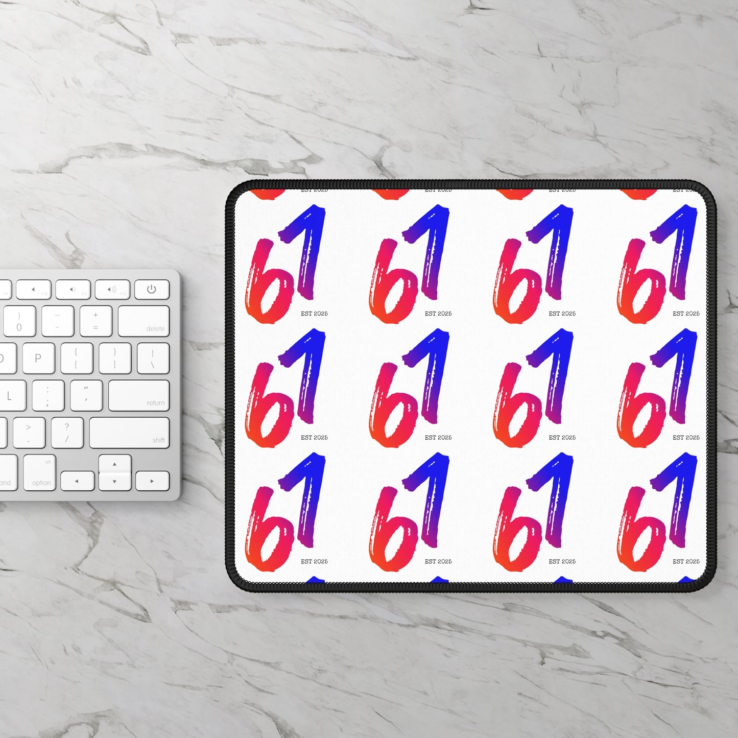 67 Gaming Mouse Pad | Retro Brushstroke Design