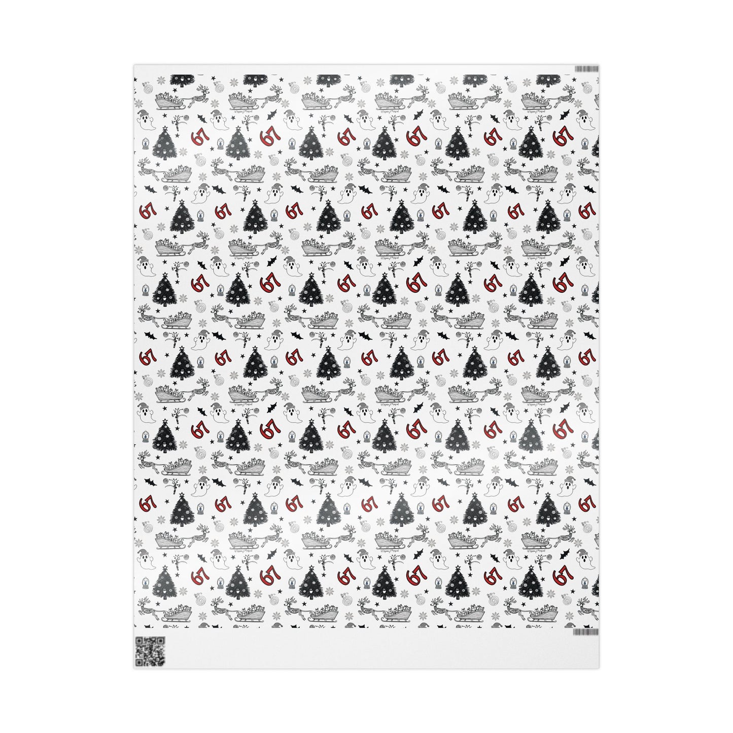 67 Christmas Ghostly fun wrapping papper, Holiday Pattern Face Towel | Ghosts