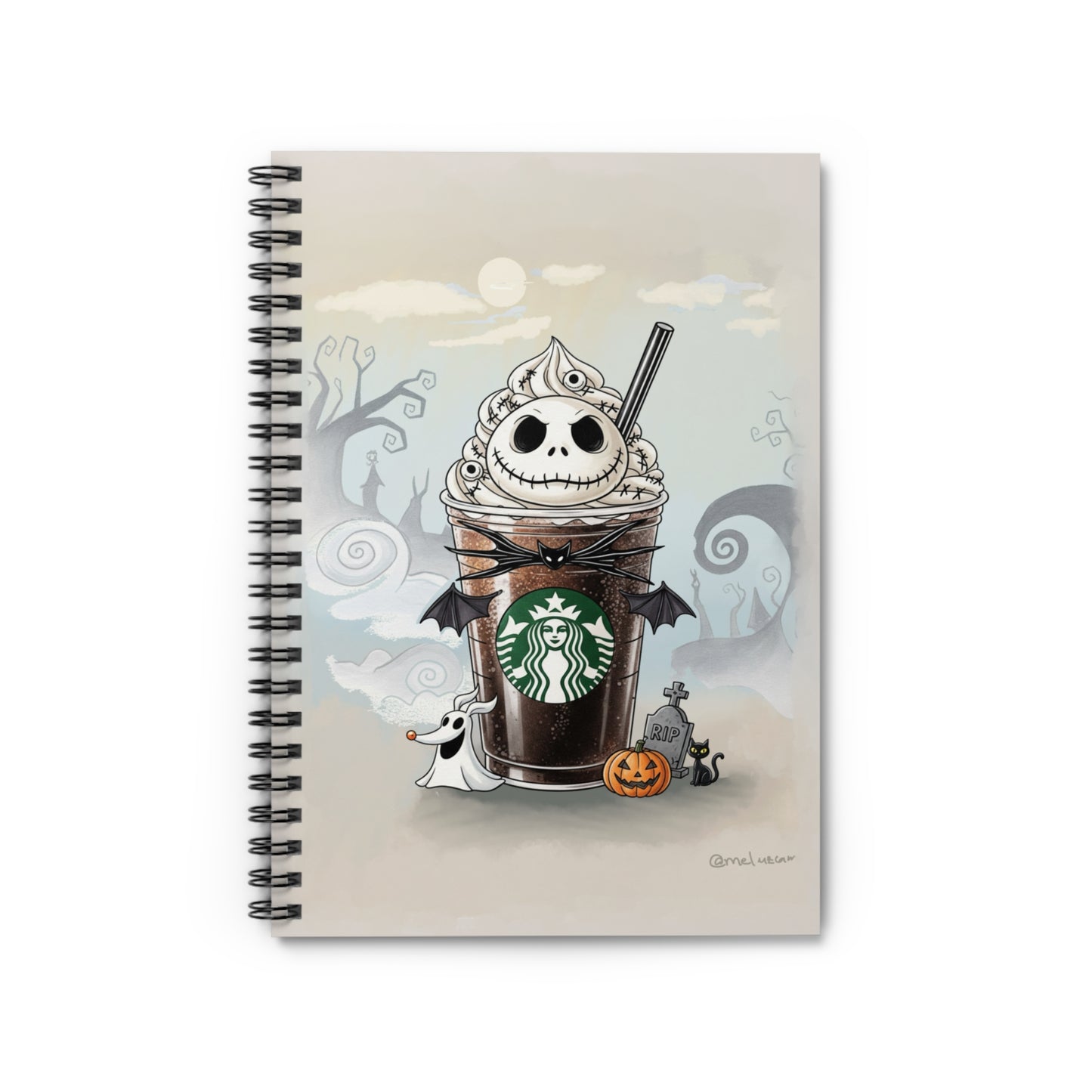 Jack Skellington Coffee Notebook — Ruled Spiral Journal