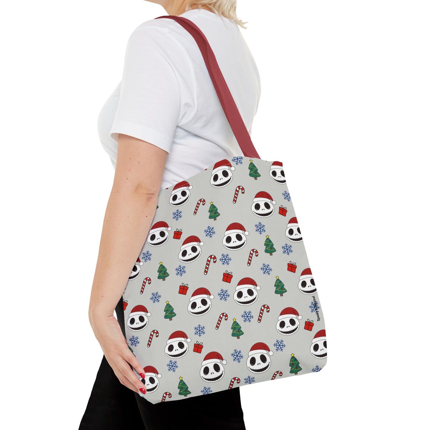 NBC Pattern Tote Bag, Cute Holiday Gift, Reusable Shopping Tote, Christmas Bag
