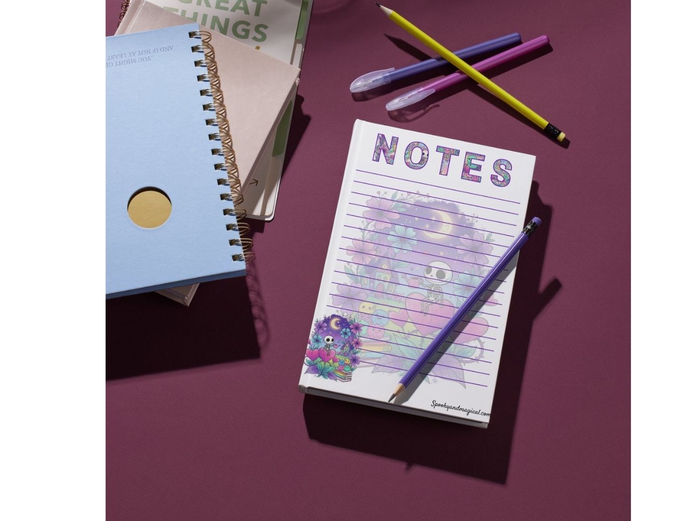 Pastel Goth Daily Planner and Notes pad