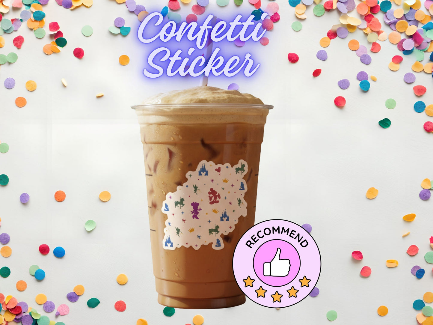 Sbux Disney parks inspired Sticker (WHITE background)