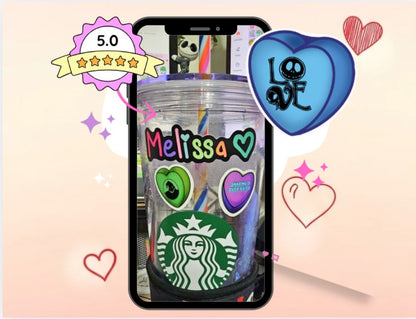 Valentines hearts NBC nightmare stickers/jack skellington/nightmare