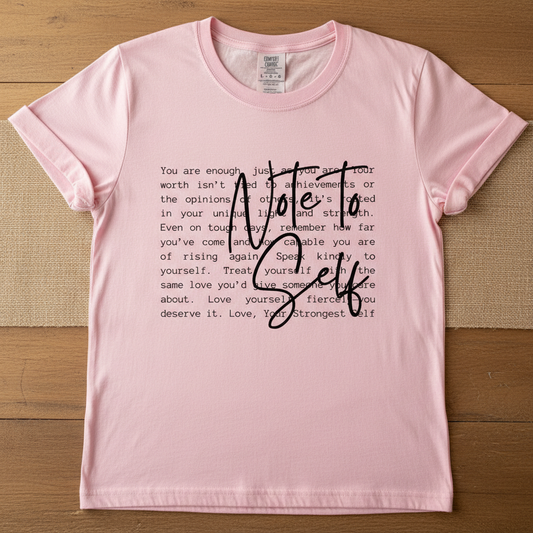 Note to Self shirt Adult unisex