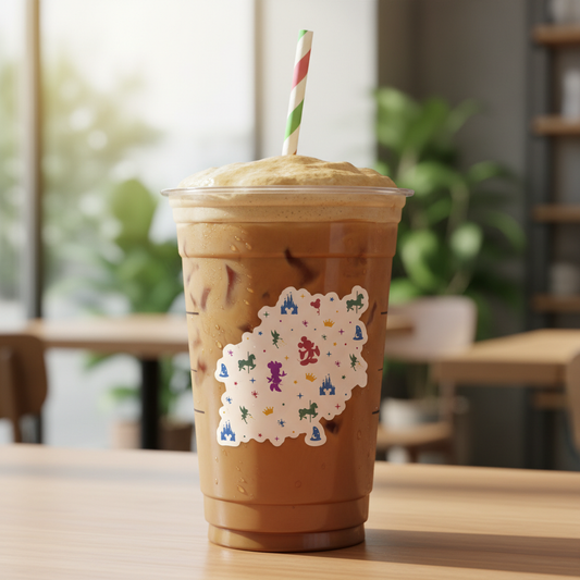 Sbux Disney parks inspired Sticker (WHITE background)