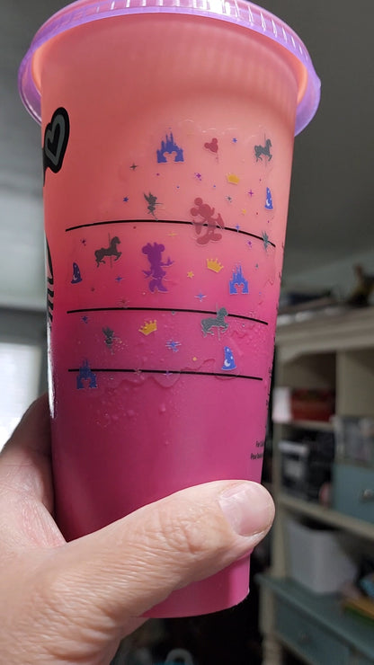 Sbux Disney parks inspired Sticker (Clear background)