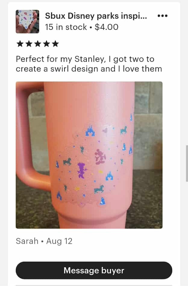 Sbux Disney parks inspired Sticker (Clear background)