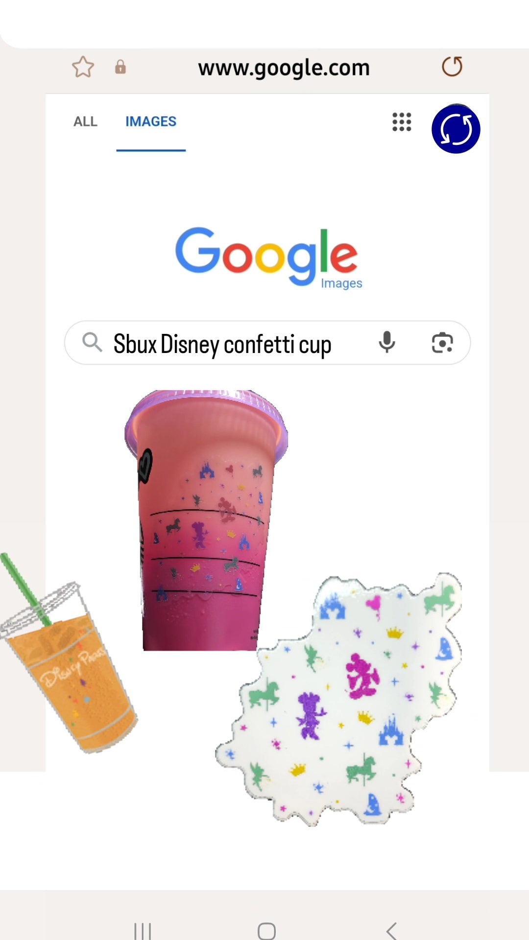 Sbux Disney parks inspired Sticker (Clear background)